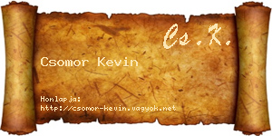 Csomor Kevin névjegykártya
